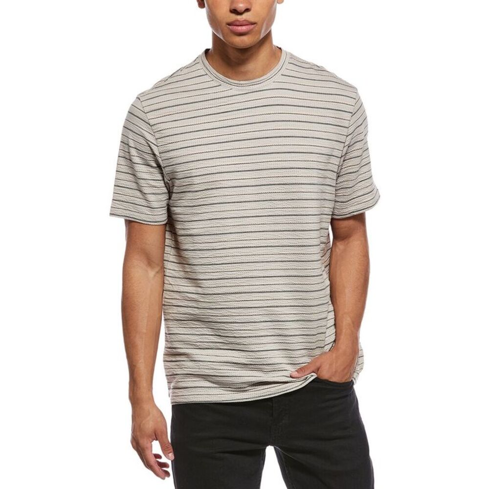Scotch & Soda Mens  Seersucker Texture Stripe T-Shirt